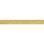 Masking tape 1,5 cm Coeur doré