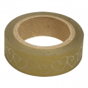 Masking tape 1,5 cm Coeur doré