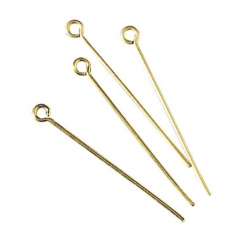 2226806 - 4006166113970 - Rayher - Clou / Tige à oeillet Doré Ø 0,6 mm x 35mm 15 pièces