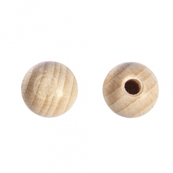 6251500 - 4006166737343 - Rayher - Perle en bois ø  10 mm Boule demi-percée 35 pièces - 2