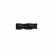 Ruban tressé en cuir synth. Idéal pour Bracelet 3mm Noir 1,5m