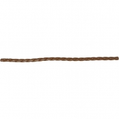 Cordon tressé en cuir Idéal pour Bracelet Ø 4mm Brun 1 m