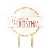 Cake Topper Lumineuse Led Merry Christmas