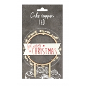 Cake Topper Lumineuse Led Merry Christmas
