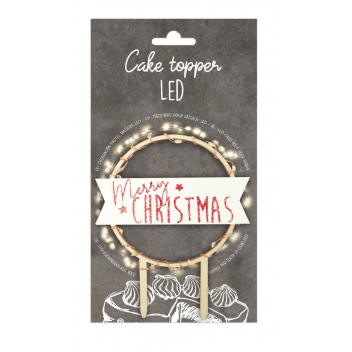 4963 - 3700392449636 - Scrapcooking - Cake Topper Led Merry Christmas