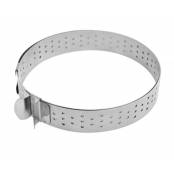 Cercle à Tarte extensible Perforé Inox 16 à 30 cm