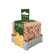 Tampon Biscuit Bois Forêt Enchantée + Découpoir