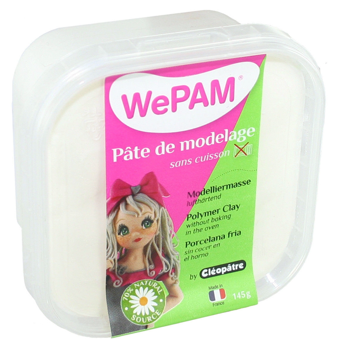 Porcelaine froide à modeler WePam 145 g Incolore à teinter WePam PFWNEU-145