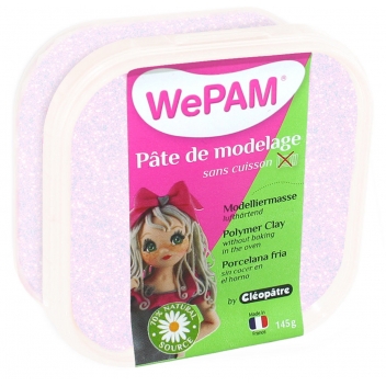 PFWP1-145 - 3134725008632 - WePam - Porcelaine froide à modeler WePam 145 g Pailleté blanc néon - France