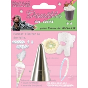 Douille en inox Fausse chantilly imitation dentelle