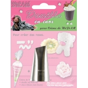 Douille en inox Fausse chantilly création de mini rose