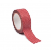 Masking Tape pailleté 1,5 cm Rouge