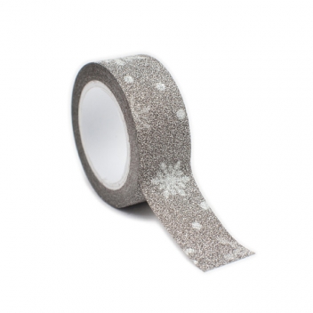 250424 - 3700043025240 - Ammi - Masking Tape pailleté 1,5 cm Flocon noir