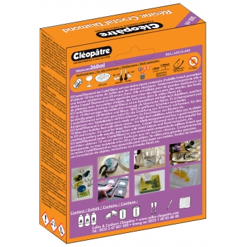 LCC19-360 - 3134725000797 - Cléopâtre - Résine d'inclusion Crystal'Diamond et accessoires 360ml - France