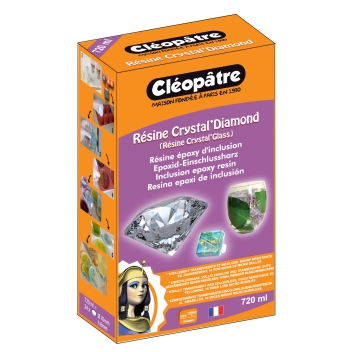 LCC19-720 - 3134725001350 - Cléopâtre - Résine d'inclusion Crystal'Diamond et accessoires 720ml - France - 3