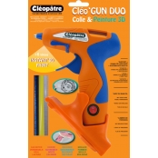 Pistolet Cleo\'gun colle & peinture + base + recharges