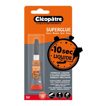 BLSGL-3 - 3134725012196 - Cléopâtre - Super Glue Formule Liquide Super\'Cléo Séchage rapide - 3