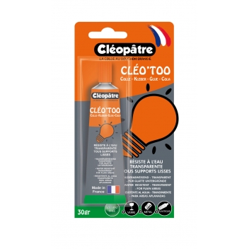 BLGT-30 - 3134725012219 - Cléopâtre - Colle Cléo\'too pour matériaux non poreux (plastique métal...) - France