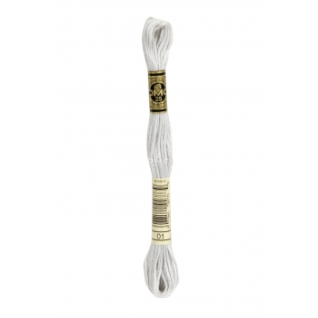 117MC/01 - 0077540927739 - DMC - Fil Mouliné DMC Gold Concept 8M Col. 01 Broderie et Point de Croix - France - 2