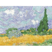 Kit Point de Croix Champs de Blé avec Cyprès Van Gogh National Gallery