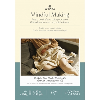 TR104K - 3357995018730 - DMC - Kit Tricot Mindful Making Ma Couverture Cosy - France - 3