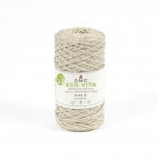 Fil Coton Recyclé Eco Vita Metallic 4mm Col. 03 beige