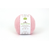 Fil Coton Recyclé Eco Vita 3mm 100g Tricot et Crochet Col. 004 rose