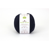 Fil Coton Recyclé Eco Vita 3mm 100g Tricot et Crochet Col. 007 bleu