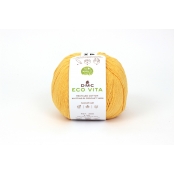 Fil Coton Recyclé Eco Vita 3mm 100g Tricot et Crochet Col. 009 jaune