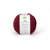 Fil Coton Recyclé Eco Vita 3mm 100g Tricot et Crochet Col. 055 rouge