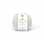 Fil Coton Recyclé Eco Vita 3mm 100g Tricot et Crochet Col. 110 gris