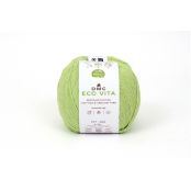 Fil Coton Recyclé Eco Vita 3mm 100g Tricot et Crochet Col. 138 vert