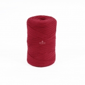 Fil Coton Recyclé Eco Vita Tape Yarn Fil Tubulaire Chaine Maillée C05 rouge