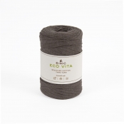 Fil Coton Recyclé Eco Vita Tape Yarn Fil Tubulaire Chaine Maillée C11 marron