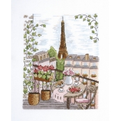 Kit Broderie Point de Croix Tour Eiffel