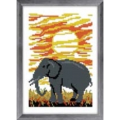Kit à broder au point de croix L\'éléphant