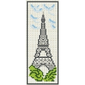 Kit à broder point de croix marque page Tour Eiffel