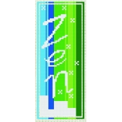 Marque-Page Point compté PVC Zen 7x16 cm