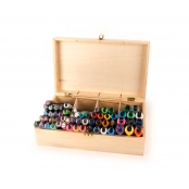 Boite en bois à décorer & 60 Posca assortis