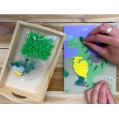 Tableau en pompons Dinosaure Activité enfant 3-8 ans