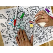 Kit enfant Coloriage set Mandala avec feutres