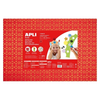? - 8410782134138 - APLI AGIPA - Mousse EVA thermoformable 40x60 cm Étoile 3 feuil.