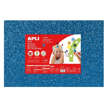 lot-13435 - 8410782134350 - Apli Agipa - Mousse EVA thermoform. 40x60cm Bleu pailleté 3 feuil.
