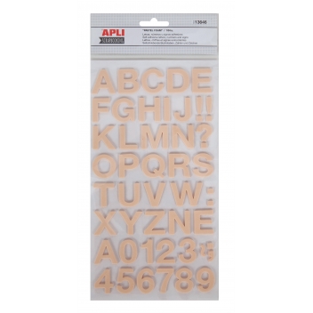 13655 - 8410782136552 - APLI AGIPA - Alphabet sticker autocollant mousse Saumon