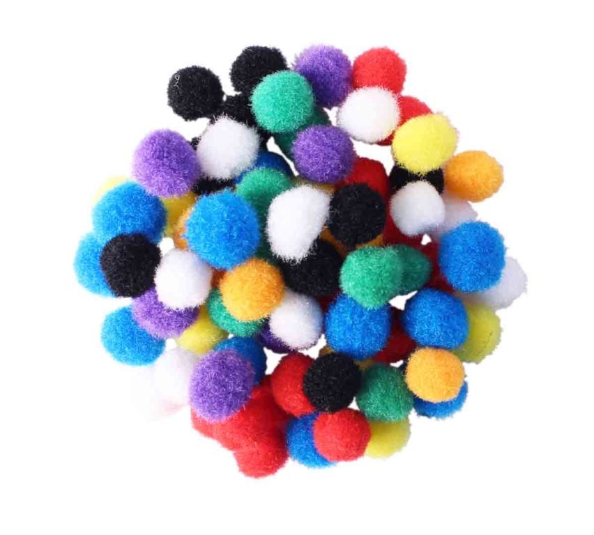 Sodertex Pompons Couleurs et Tailles Assorties 300 pi/èces