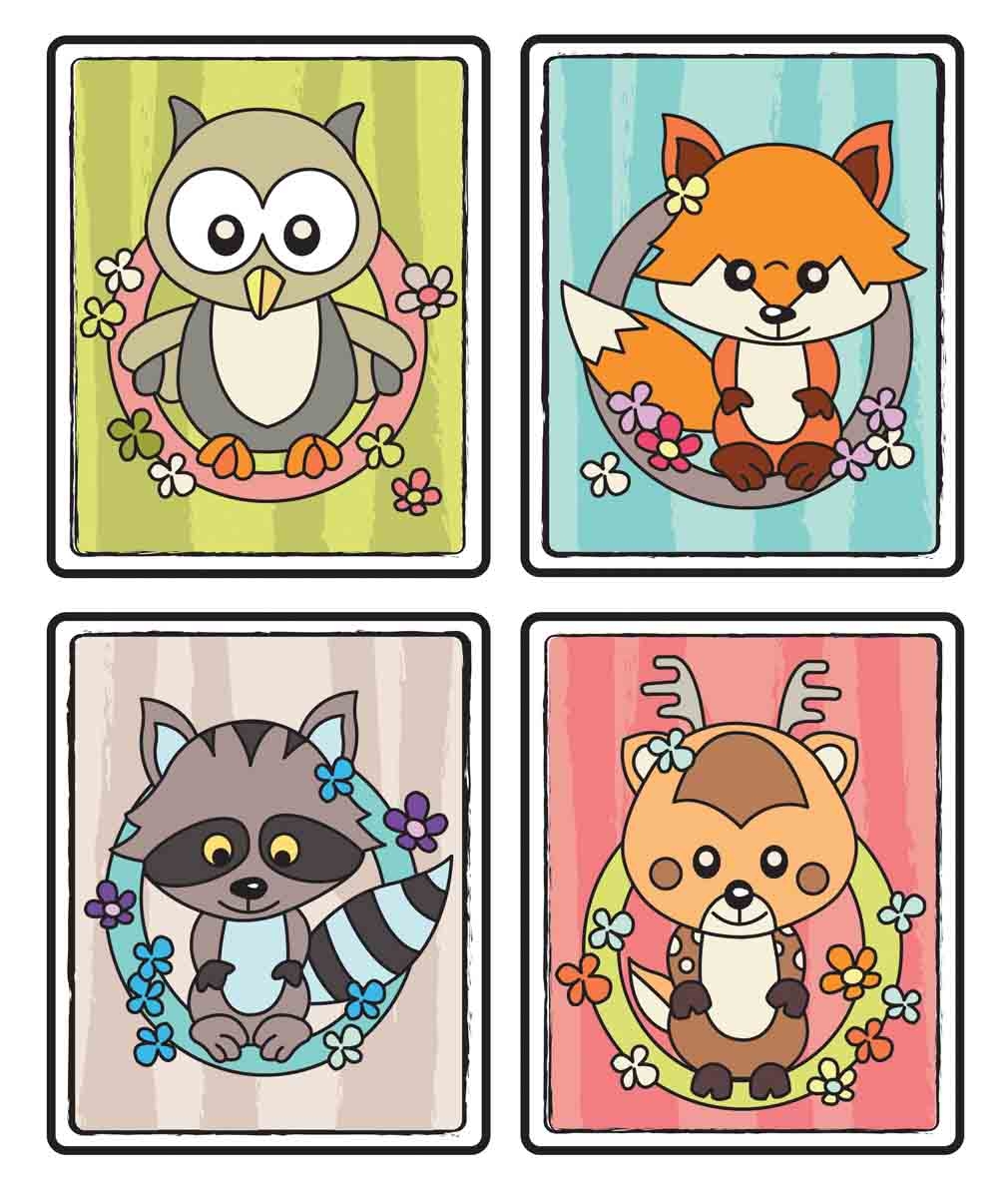 Coloriage Magique Enfant 11x9 Cm Animaux Et Foret 4 Pieces
