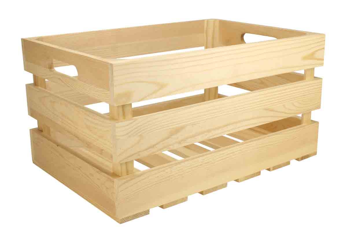 achat / vente : Cagette en bois ajourée 38 x 26 x 20 cm DIY