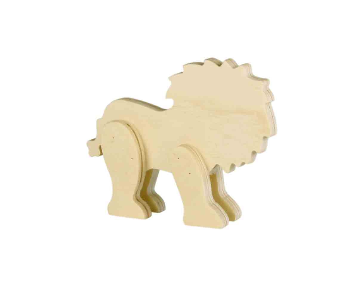 Jouet en bois Lion 12 x 9 x 2 cm Jouet en bois Lion 12 x 9 x 2 cm