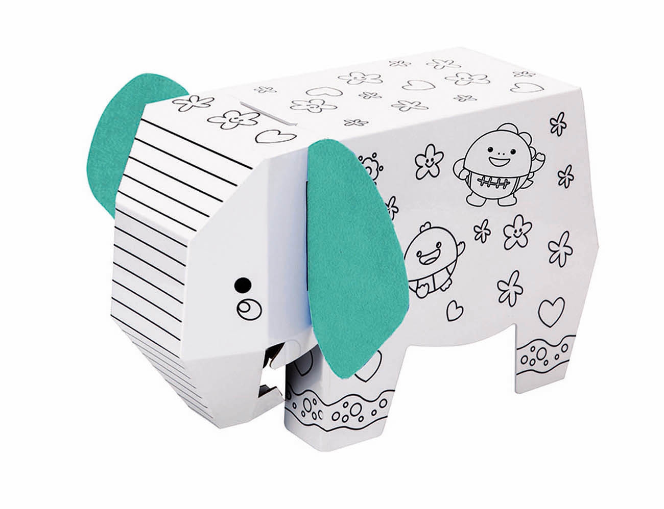 Elephant En Carton A Monter Et A Colorier Cri De L Animal Et Lumieres