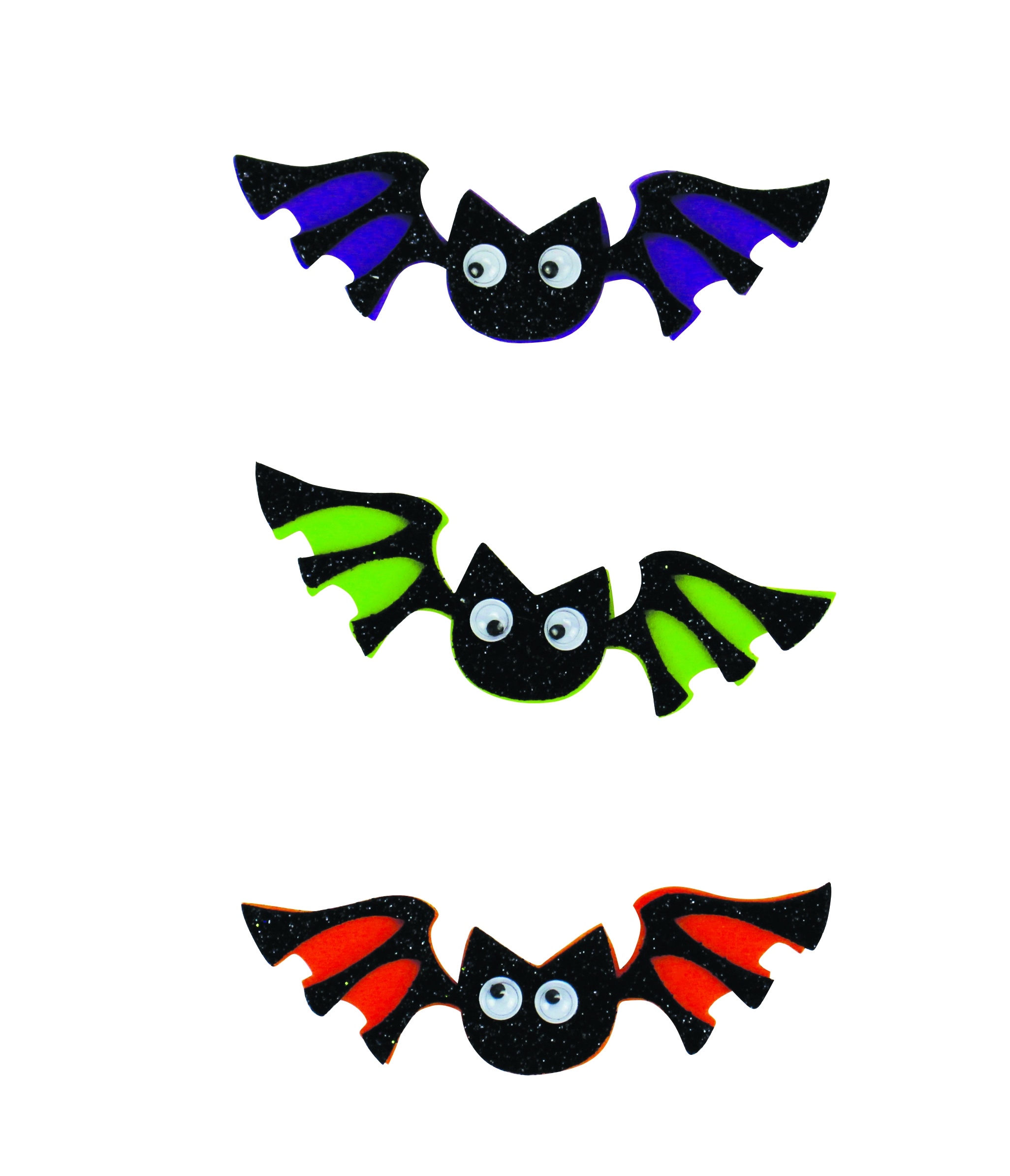Sticker Chauve Souris Mousse Noir Couleurs 6 5 Cm 12 Pieces Diy